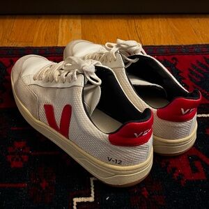 Veja Women's Sneakers in White and Red